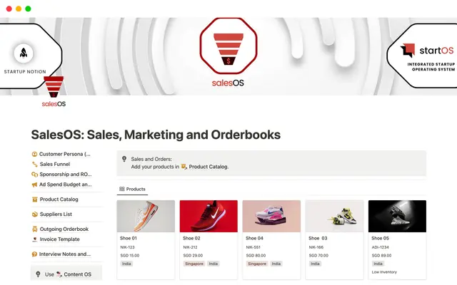 SalesOS: Sales, Marketing and Orderbooks