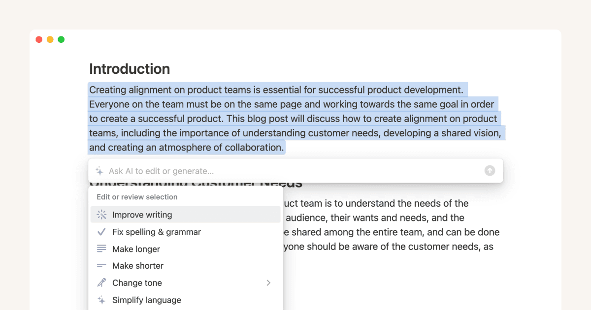 使用 Notion AI,更有效率地寫出更棒的筆記和文件