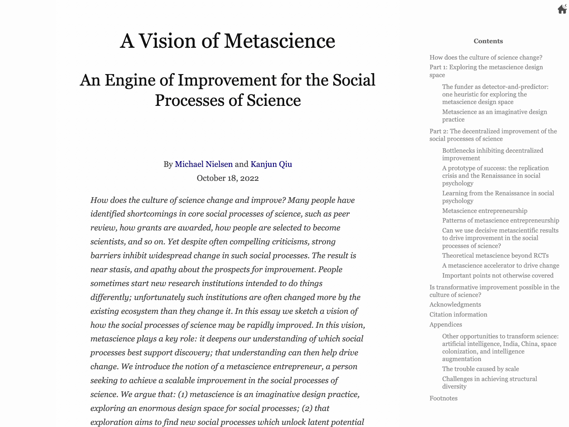 Michael Nielsen - Metascience