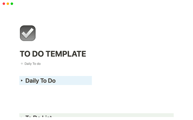 To Do Template