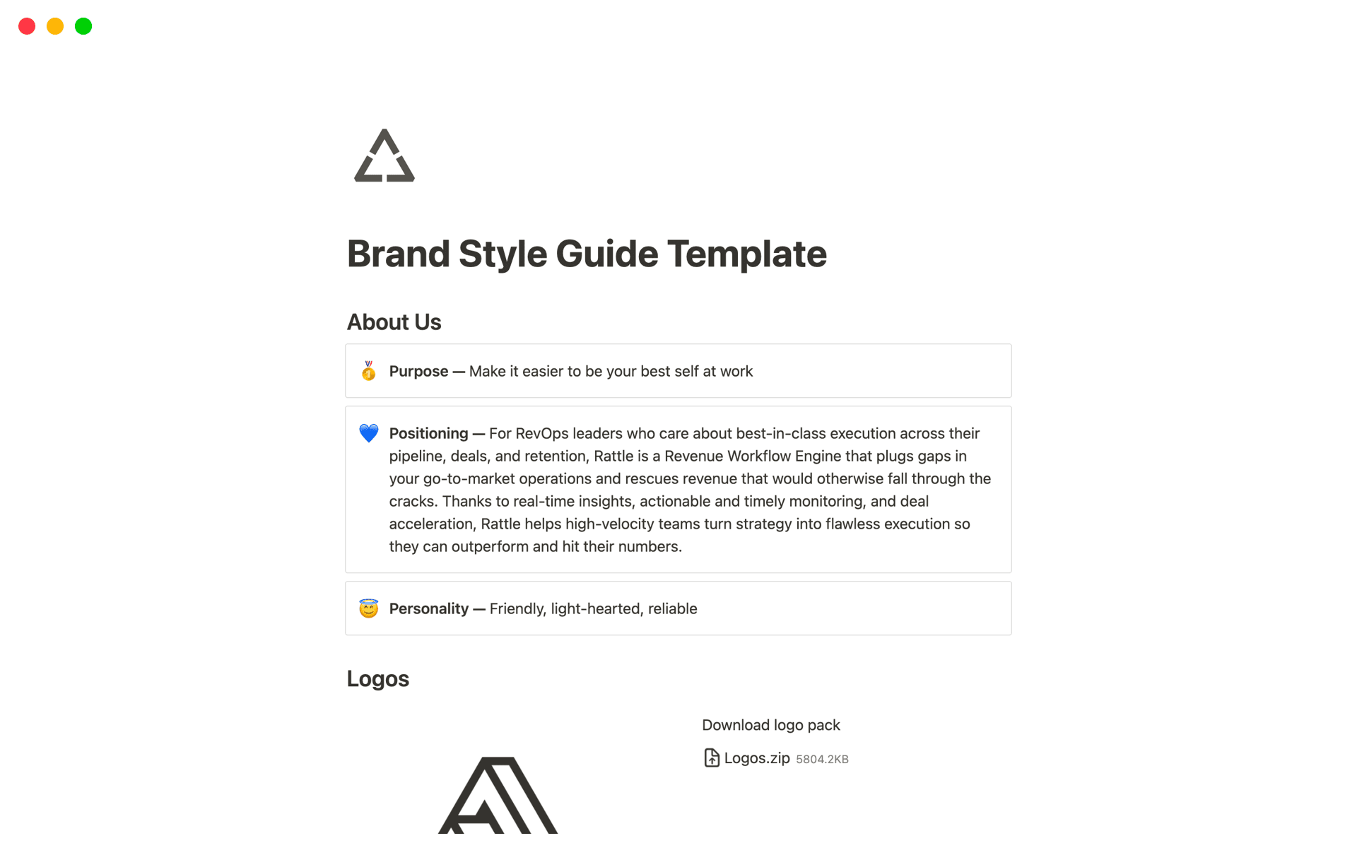Brand Style Guide 範本預覽