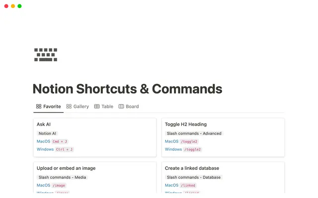 150+ Notion Shortcuts & Commands